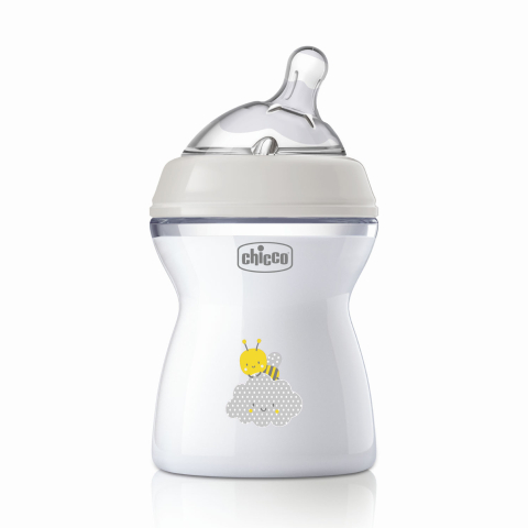 Alaptare artificiala;Biberoane din PP 0% BPA - Biberon Chicco Natural Feeling PP, 250ml, unisex, tetina s., 2luni+, 0%BPA