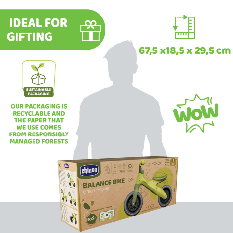 Bicicleta copii Chicco Green Hopper ecologica pentru echilibru, 18luni+ [15]