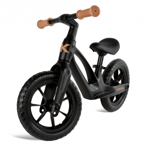 Bicicleta de echilibru fara pedale pentru copii, reglabila si roti Eva, ultra-usoara, Vito Black [1]