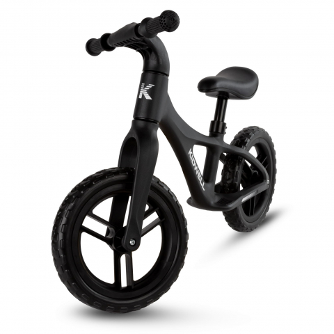 Bicicleta de echilibru fara pedale pentru copii, reglabila si roti Eva, ultra-usoara, Jogo Black [1]