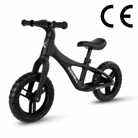 Bicicleta de echilibru fara pedale pentru copii, reglabila si roti Eva, ultra-usoara, Jogo Black [5]