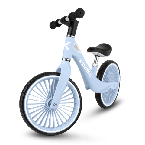 Bicicleta de echilibru fara pedale pentru copii, Kidwell NIX Blue Aura, 3.05 kg, roți PU 29 cm, reglabilă, 80–120 cm, max. 30 kg [2]