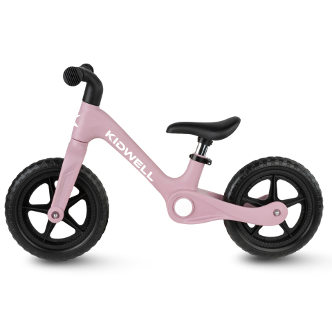 Bicicleta de echilibru fara pedale pentru copii, pliabila, Kidwell FLEX Pink, ultra usoara 2.9 kg, roți EVA 29 cm, reglabilă, 80–120 cm, max. 30 kg [4]