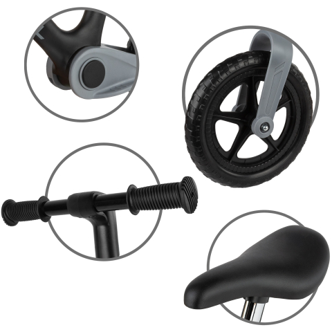 Bicicletă fără pedale pliabilă Kidwell FLEX Black, ultra ușoară 2.9 kg, 2+ ani [8]