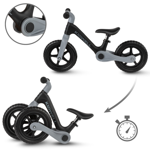 Bicicletă fără pedale pliabilă Kidwell FLEX Black, ultra ușoară 2.9 kg, 2+ ani [5]