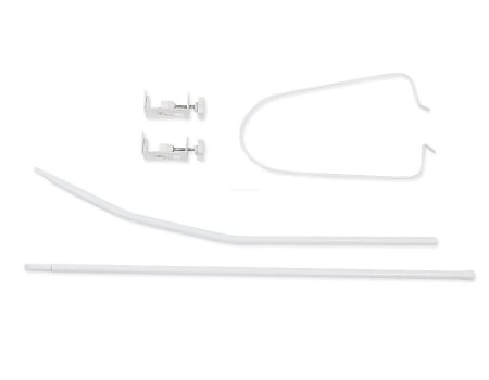 Baldachin din tul, Funda, imprimeu funda cu buline,300x160 cm, Suport de prindere inclus [7]
