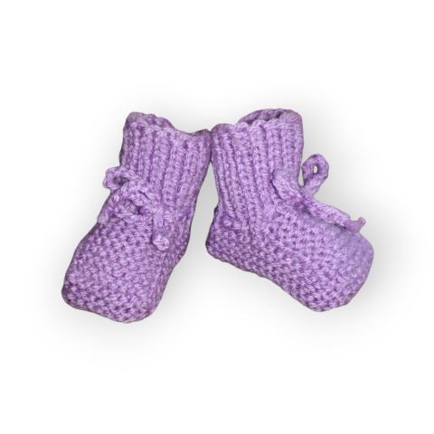 Botosei Handmade - Botosei Handmade din Bambus pentru Nou-Născuți – Mov Pastel 0–3 Luni