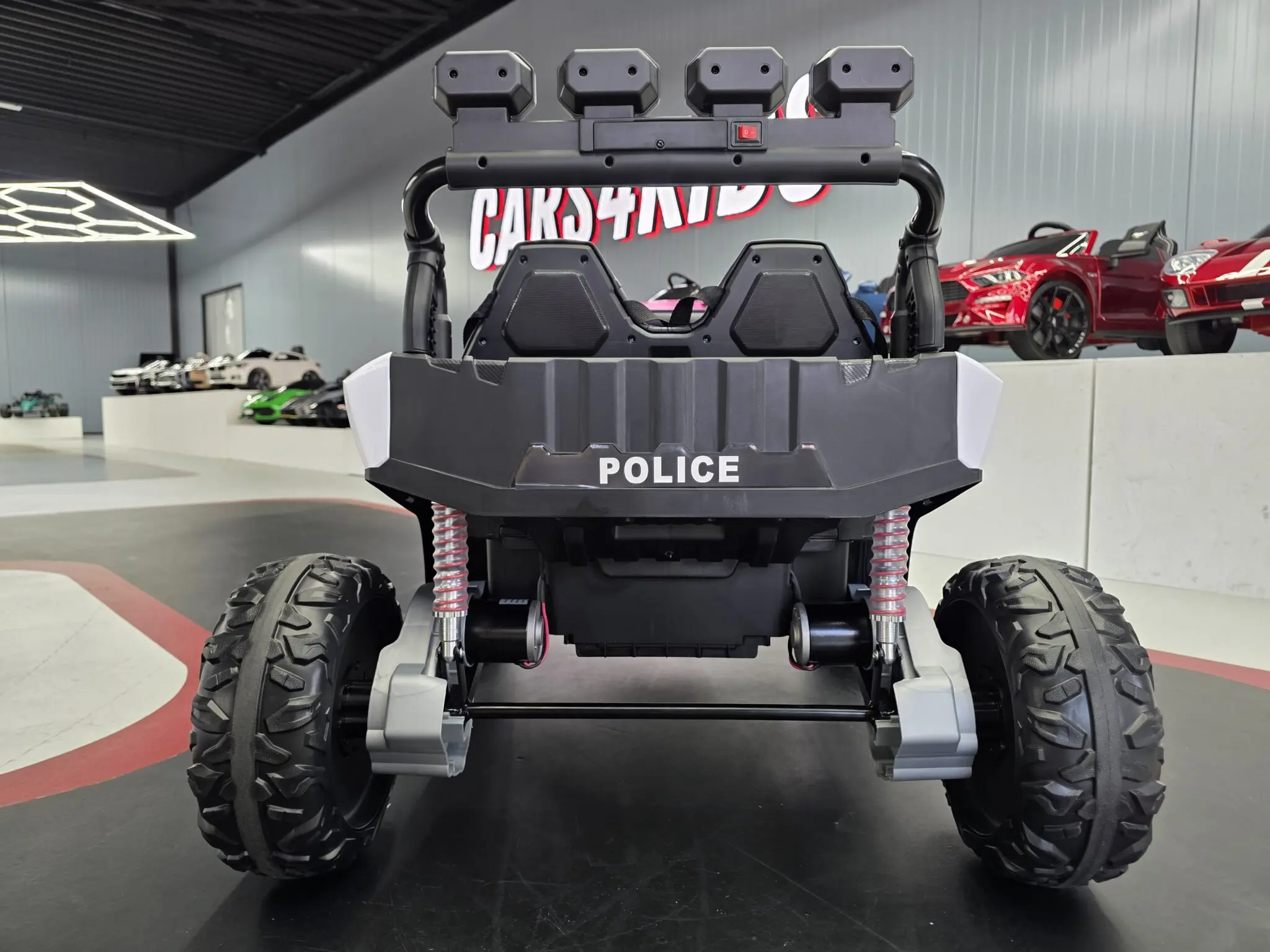 Buggy Electric Poliție 2 Locuri Police Patrol 24V – 2 Motoare 400W, Girofar LED, Bluetooth, Suspensii, Centură 3 Puncte | Max. 50 kg [5]
