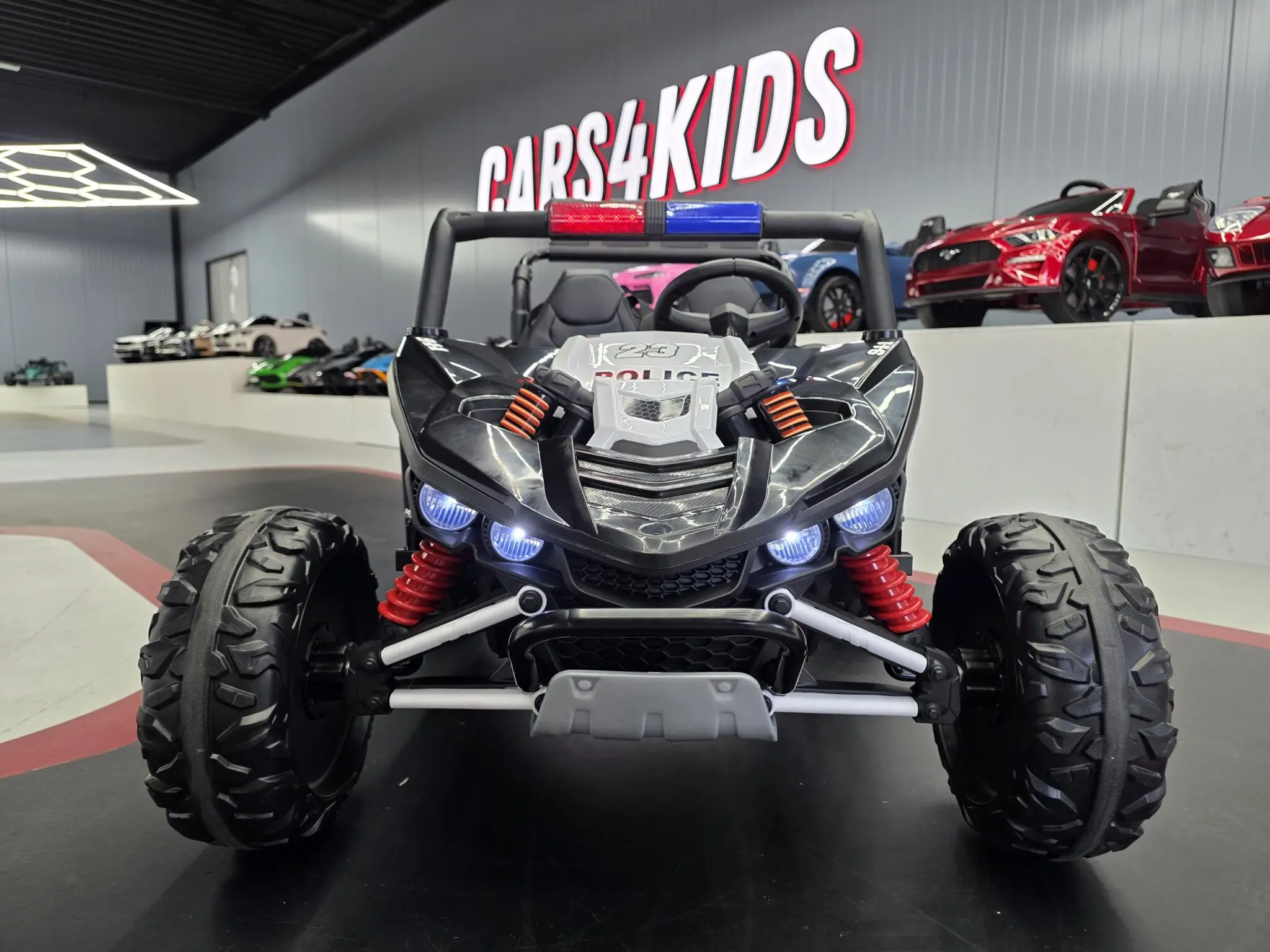 Buggy Electric Poliție 2 Locuri Police Patrol 24V – 2 Motoare 400W, Girofar LED, Bluetooth, Suspensii, Centură 3 Puncte | Max. 50 kg [2]