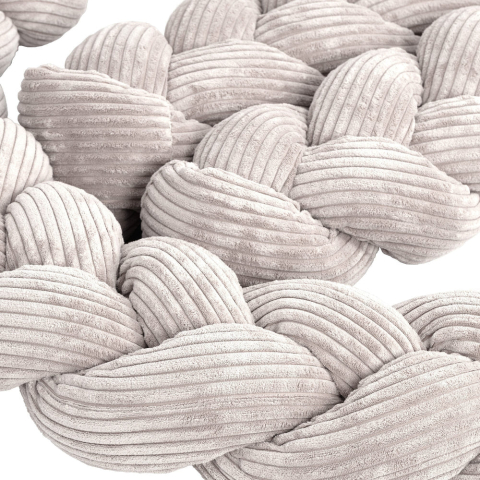 Bumper împletit pentru pătuț – MeowBaby® Aesthetic Ecru, 200 cm [1]