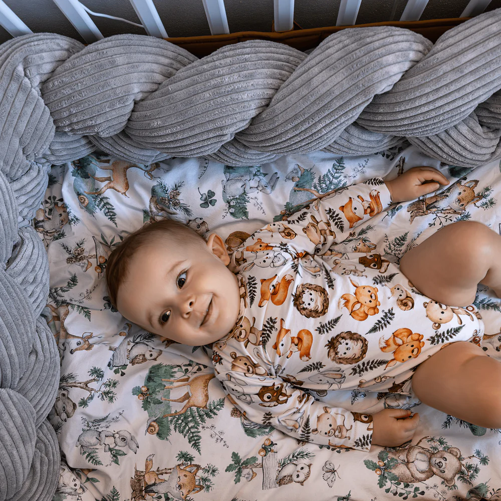 Bumper împletit pentru pătuț – MeowBaby® Aesthetic Ecru, 200 cm [5]