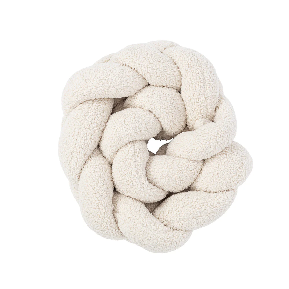 Aparatoare patut - Bumper împletit pentru pătuț – MeowBaby® Bearly Cream 200 cm , 200 cm