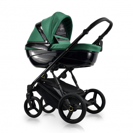 Outlet - Carucior copii 2 in 1, reversibil, complet accesorizat, 0-36 luni, Bexa Glamour Verde Smarald