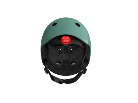 Casca de protectie pentru copii cu finisaj mat, sistem de reglare magnetic, Include lumină de siguranță LED și căptușeală moale din fleece pentru protecție suplimentară, S-M, 51-55 cm, 3 ani+, Forest, [5]