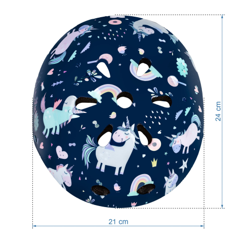 Casca de protectie pentru copii, sistem de reglare, M, 52-56 cm, 3 ani+, ORIX PLUS Unicorn, Kidwell [6]