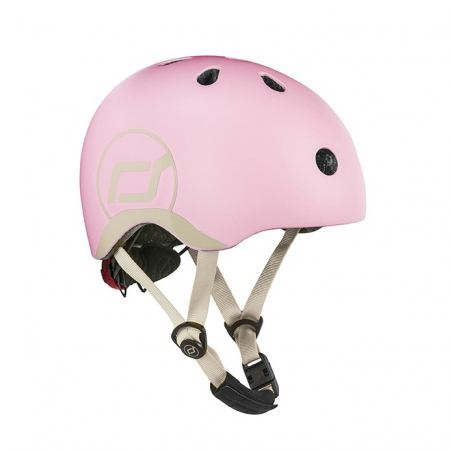 Casca de protectie pentru copii, sistem de reglare magnetic cu led, XXS-S, 45-51 cm, 1 an+, Rose, Scoot & Ride [9]