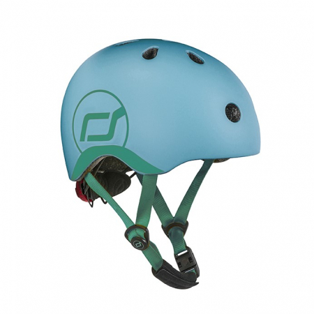 Casca de protectie pentru copii, sistem de reglare magnetic cu led, XXS-S, 45-51 cm, 1 an+, Steel, Scoot & Ride [11]