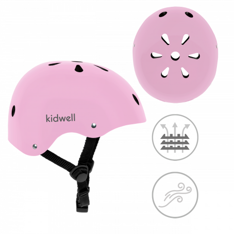 Casca de protectie pentru copii, sistem de reglare, M, 52-56 cm, 3 ani+, Pink, Kidwell [6]