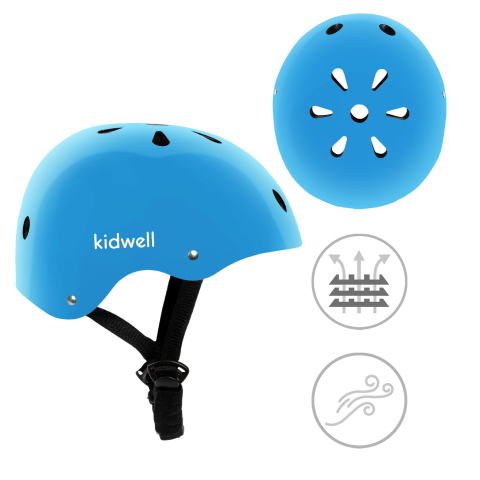 Casca de protectie pentru copii, sistem de reglare, S, 48-52 cm, 1 an+, Orix Blue, Kidwell [7]