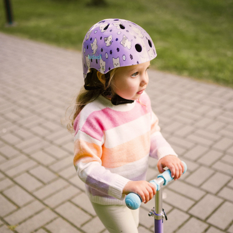 Casca de protectie pentru copii, sistem de reglare, ușoară 260 g, S, 48-52 cm, 1 ani+, ORIX Plus Kitty, Kidwell [10]