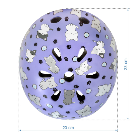 Casca de protectie pentru copii, sistem de reglare, ușoară 260 g, S, 48-52 cm, 1 ani+, ORIX Plus Kitty, Kidwell [8]