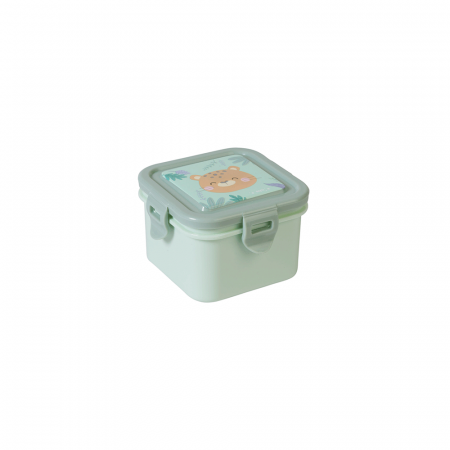Bebe la masa - Caserola pentru pranz, 280 ml, “Jungle Cheetahs” Mint
