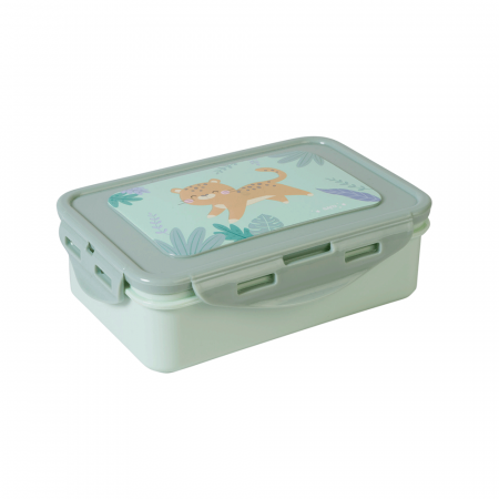 Bebe la masa - Caserola pentru pranz, 550 ml, “Jungle Cheetahs” Mint