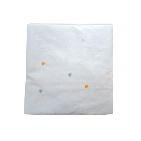 Jucarii educative - Amy-Cearsaf din bumbac cu elastic pe contur 120x60 cm, Airy Bej