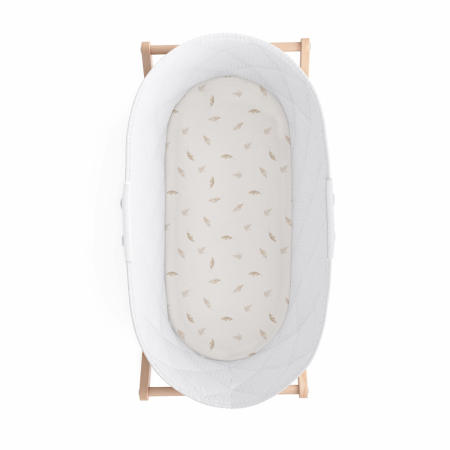 Huse saltea - Cearsaf din bumbac cu elastic pe contur pentru landou si cosulete, Boho