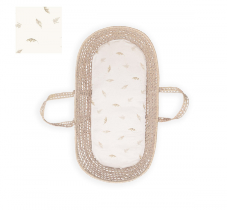 Cearsaf din bumbac cu elastic pe contur pentru landou si cosulete, Boho [1]