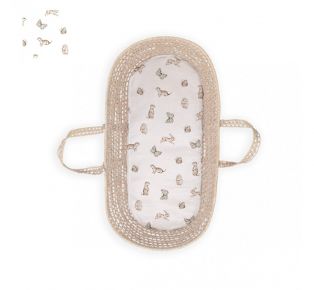 Huse saltea - Cearsaf din bumbac cu elastic pe contur pentru landou si cosulete, Dreamland