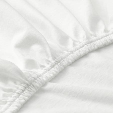 Cearsaf din bumbac jersey cu elastic pe contur 160x200 cm, Alb [6]