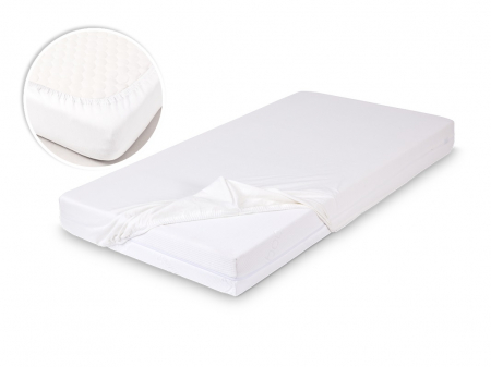 Camera copilului - Cearsaf din bumbac jersey cu elastic pe contur 100x50 cm, Alb