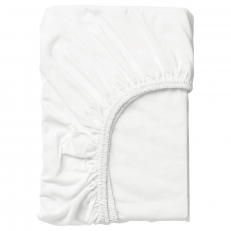 Cearsaf din bumbac jersey cu elastic pe contur 100x50 cm, Alb [6]