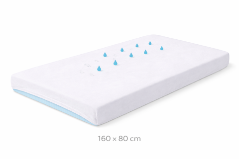 Accesorii patut - Cearșaf impermeabil din jersey pentru copii 160x80 cm – respirabil, antialergic, lavabil 95°C
