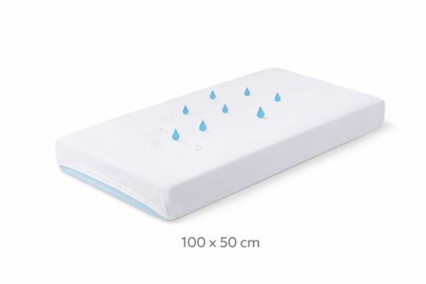 Accesorii patut - Cearșaf impermeabil din jersey pentru copii și bebeluși 100x50 cm – respirabil, antialergic, lavabil 95°C