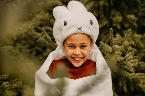 Costum copii Wild & Soft Miffy  – costum animal pluș premium, pelerină de joacă și păturică [3]