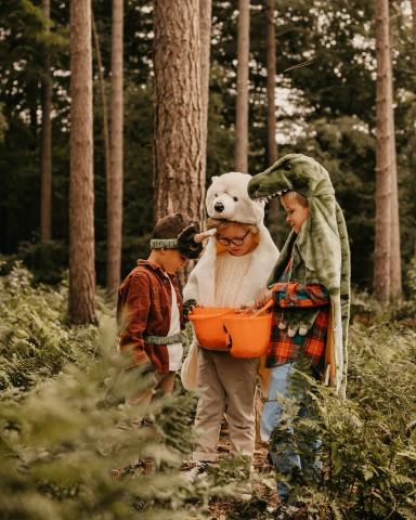 Costum copii Wild & Soft T-Rex – costum animal pluș premium, pelerină de joacă și păturică [11]