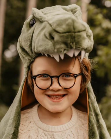 Costum copii Wild & Soft T-Rex – costum animal pluș premium, pelerină de joacă și păturică [9]