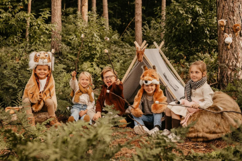 Costum copii Wild & Soft Tigru – costum animal pluș premium, pelerină de joacă și păturică [17]