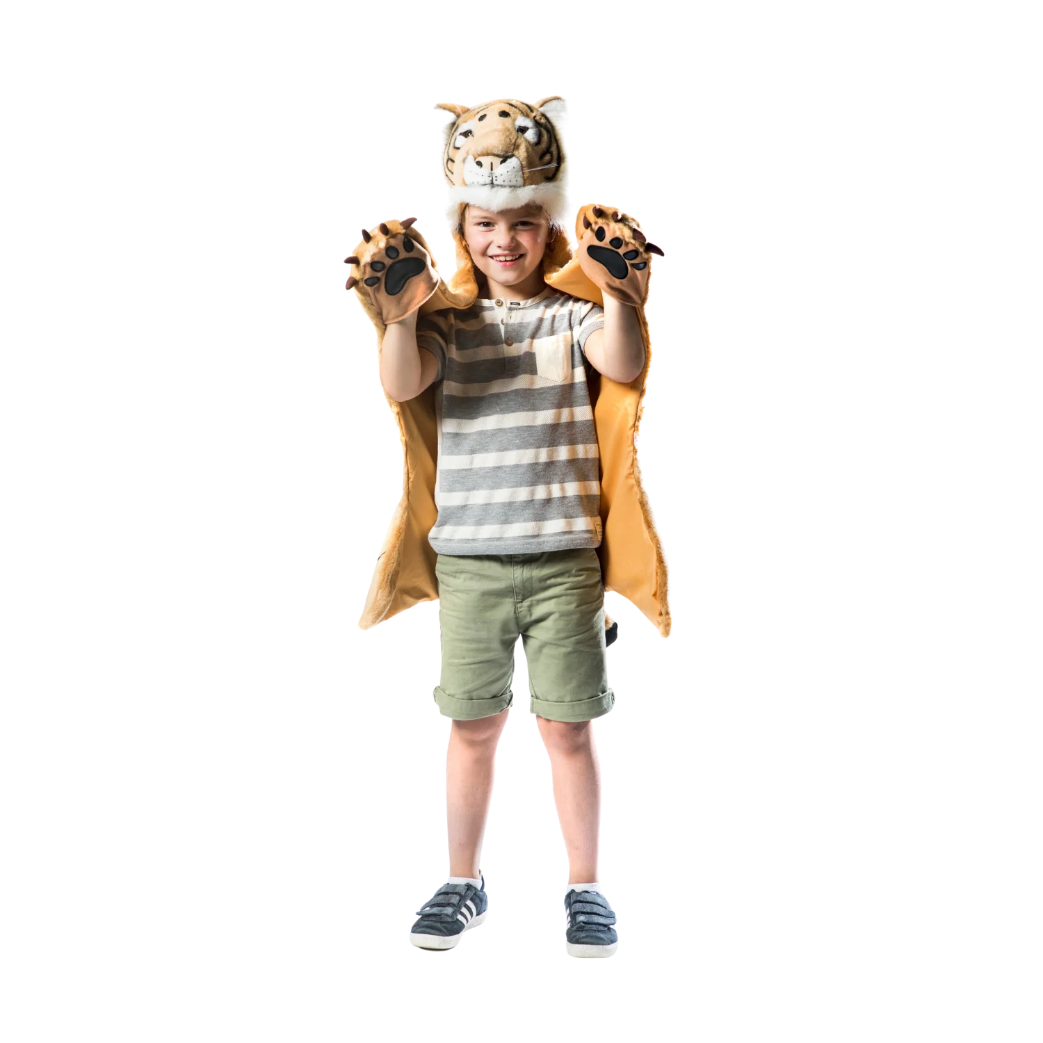 Costume & Joacă de Rol - Costum copii Wild & Soft Tigru – costum animal pluș premium, pelerină de joacă și păturică