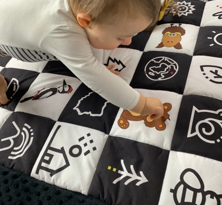 Covor de joaca termoizolant pentru bebe, activitati senzorial – Contrast 120x140cm by Kids Cudaki [2]