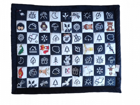Covor de joaca termoizolant pentru bebe, activitati senzorial – Contrast 120x140cm by Kids Cudaki [3]