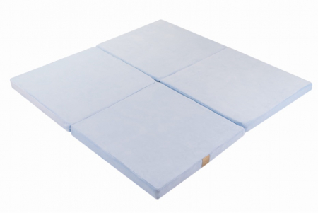 Saltele pentru joaca - Saltea patrata pentru joaca din spuma, Catifea Blue, 120x120 cm