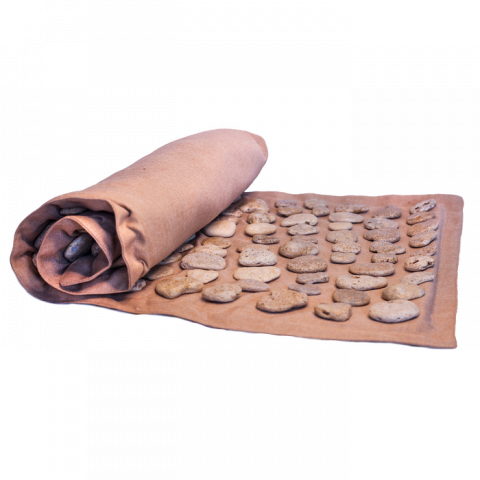 Covoraș de masaj cu pietriș natural pe bază de in și spumă moale – Ortek SOFT 93×44 cm, ideal pentru copii și adulți [1]