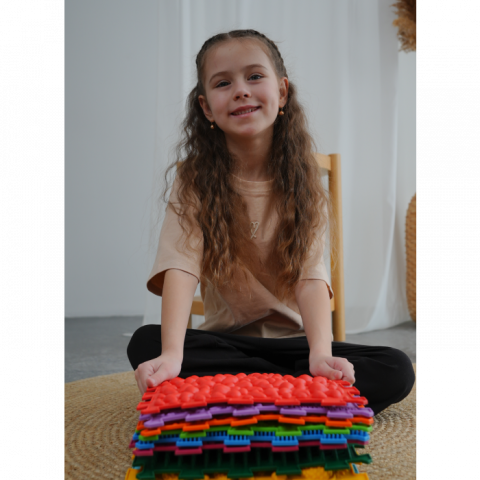 Covoraș ortopedic Puzzle „Mix” 12 elemente Dino – joacă sănătoasă și reflexoterapie pentru toată familia [3]