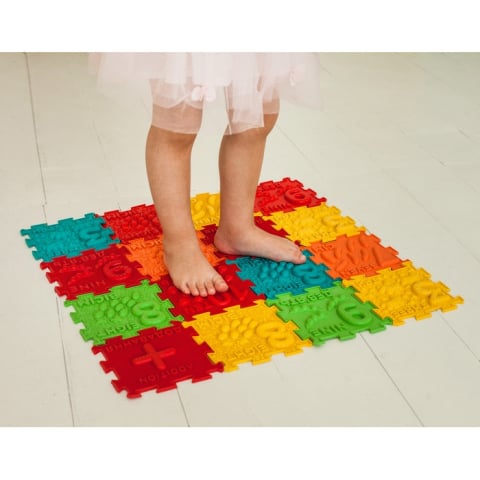 Covorase ortopedice - Covoraș ortopedic Puzzle „Matematică” 32 elemente – joacă sănătoasă și reflexoterapie pentru toată familia