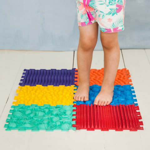 Joaca & Dezvoltare - Covoraș ortopedic Puzzle "Pe fundul mării"” 6 elemente – joacă sănătoasă și reflexoterapie pentru toată familia