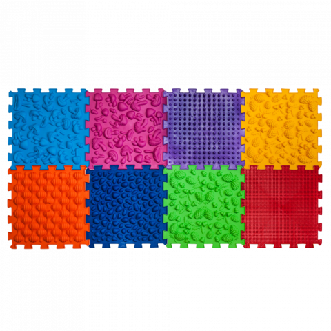 Covoraș ortopedic Puzzle „Mix” 8 elemente – joacă sănătoasă și reflexoterapie pentru toată familia [2]