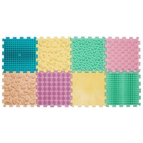 Covorase ortopedice - Covoraș ortopedic Puzzle „Mix” 8 elemente Pastel – joacă sănătoasă și reflexoterapie pentru toată familia - Copie
